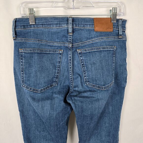 J. Crew Jeans Women's 29 Petite Blue 9" High Rise Toothpick Medium Wash - Picture 5 of 16